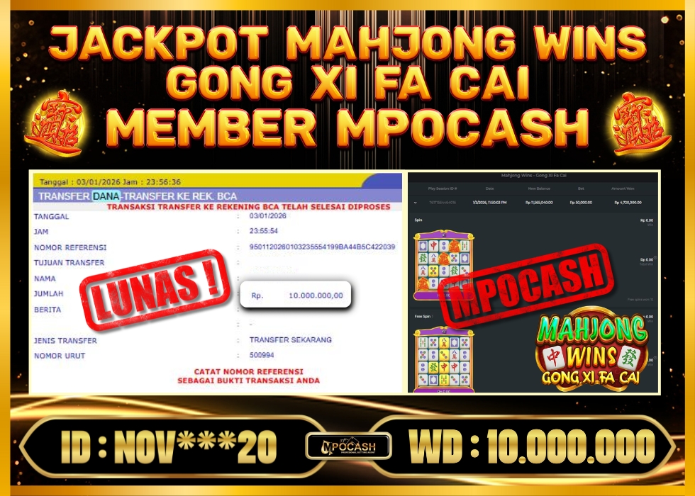 MPOCASH JACKPOT MAHJONG WINS GONG XI FA CAI